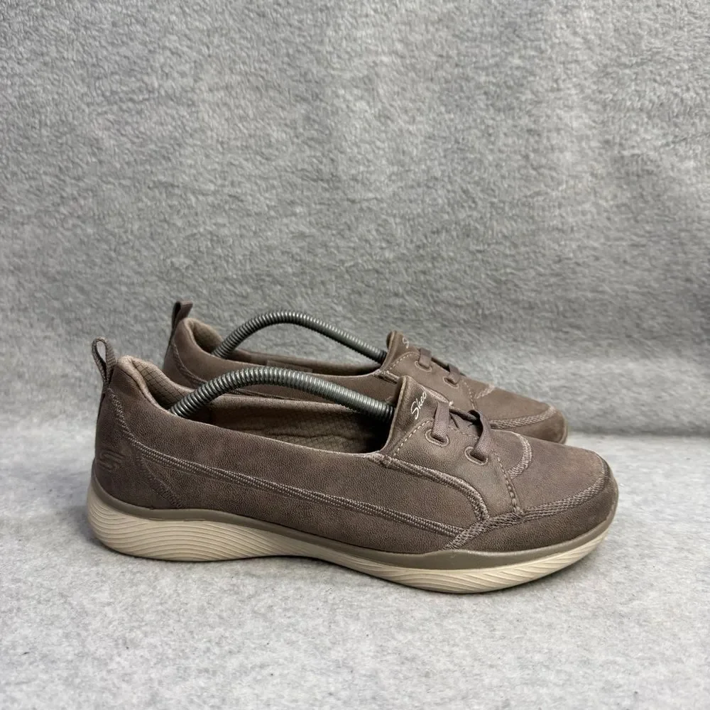Skechers Shoes Womens Size 7.5 Microburst Dark Taupe Slip On Foam Sneakers 23489